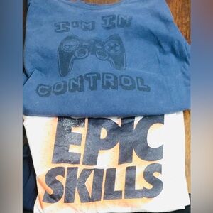 Boys’ 2 long Sleeves shirts place Epic Skills/Carter’s kid I’m in control.10/12